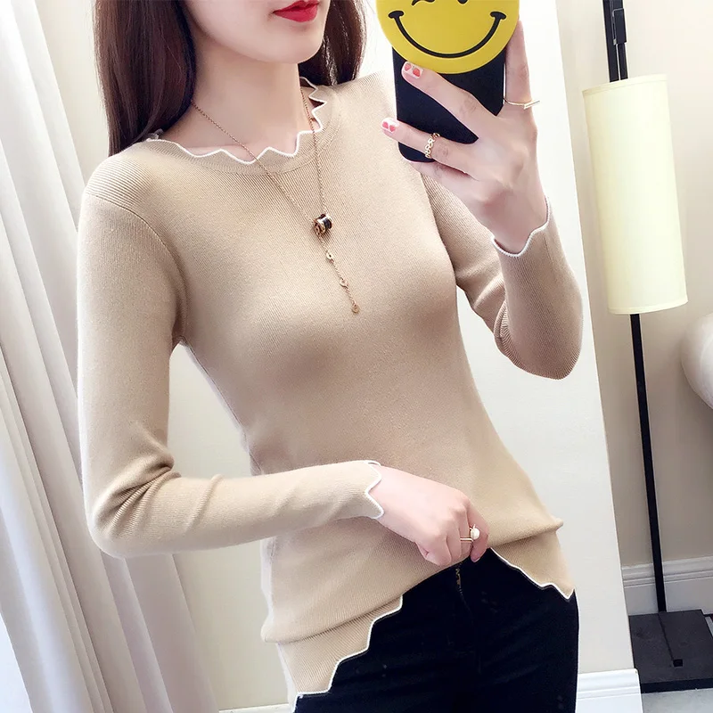 Sweaters 2019 New Womens Sweater Winter Long Sleeve  Sweater Female Knitted Pullover Solid Sweaters Women G46