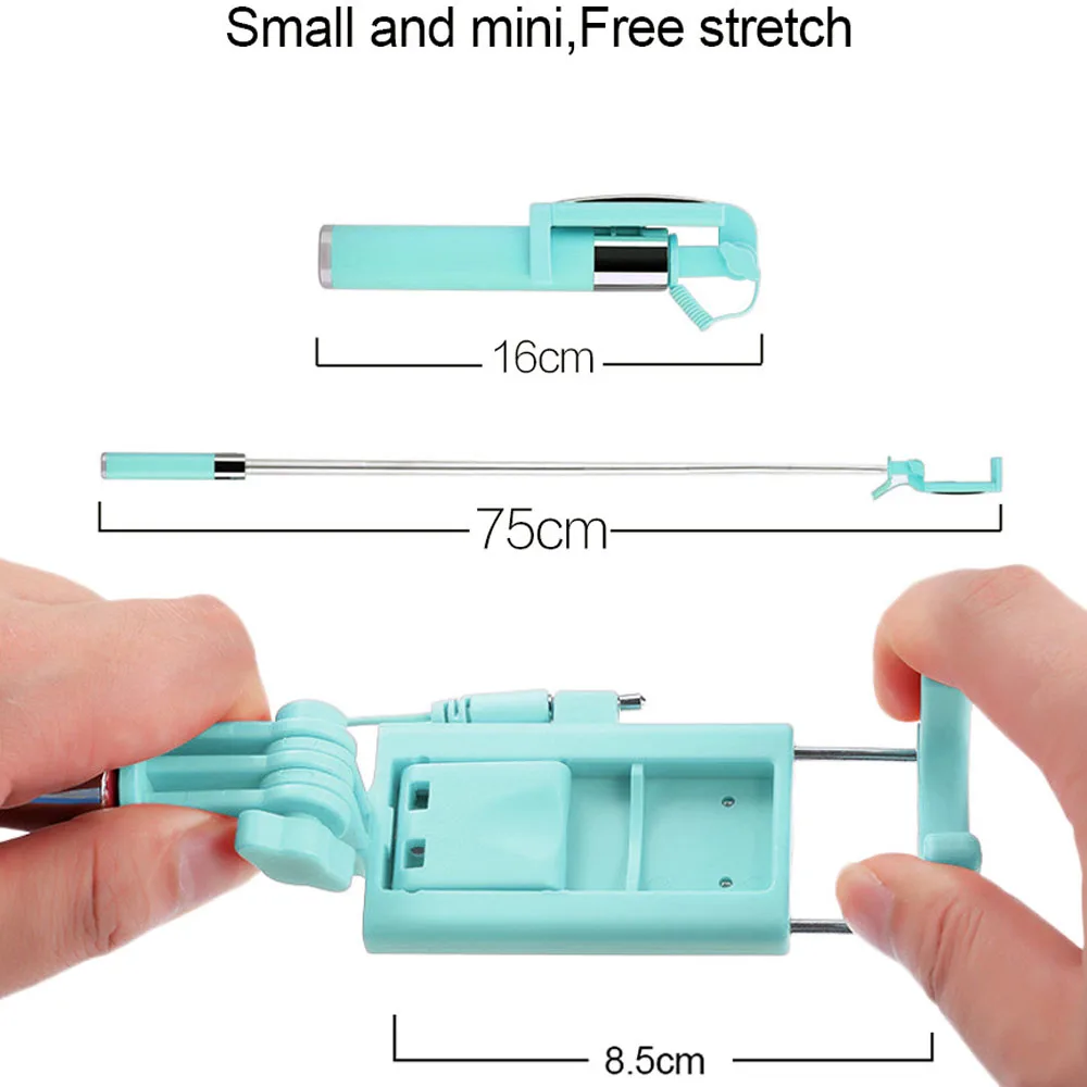 Универсальная селфи Палка с зеркалом заднего вида для Android монопод Проводная