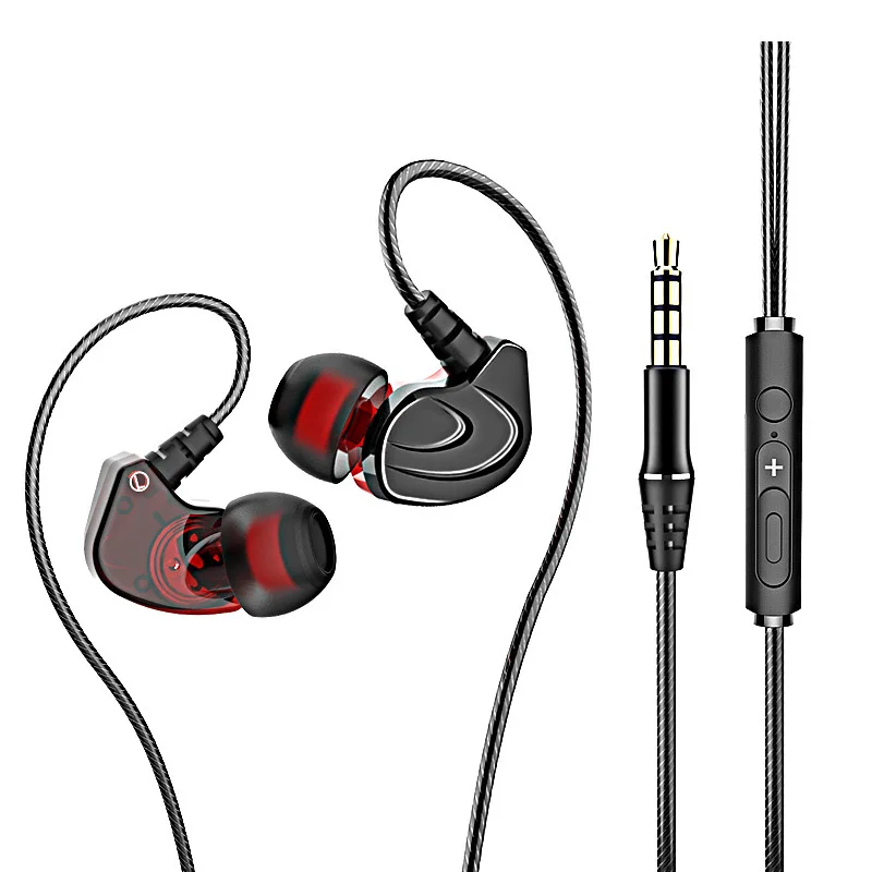 

3.5mm standard direct plug-in sports music earphone 1.2m long support cable-controlled microphone for high-definition calls