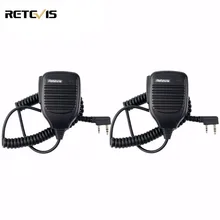 2 шт. PTT Динамик микрофон walkie talkie микрофон Аксессуары для Baofeng UV-5R бао фэн BF-888s TYT Retevis Kenwood HYT C9001A