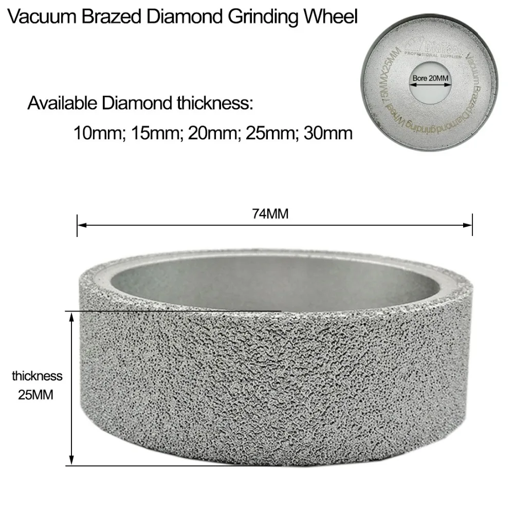 DIATOOL 75 мм x 25 мм diamond профиль колеса край шлифовальные диски вакуумной пайки алмазного шлифовального