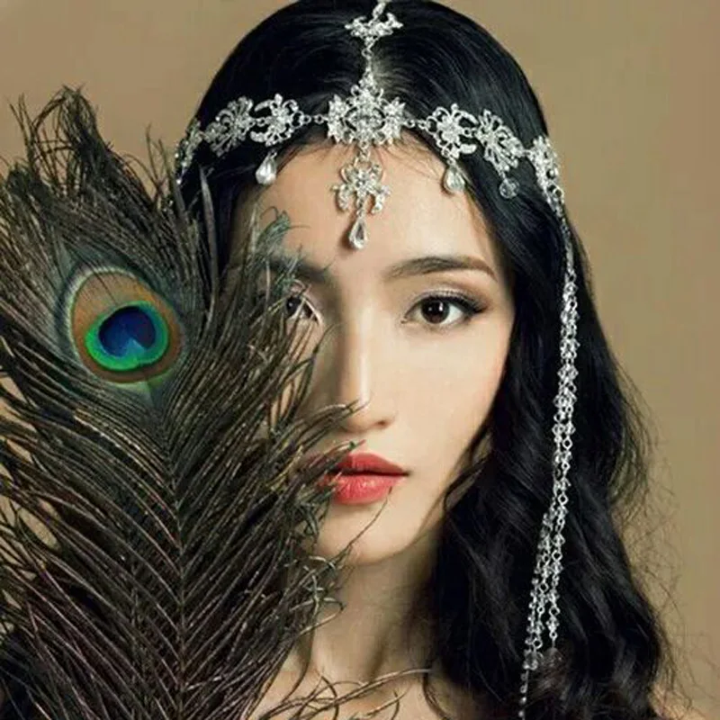 

Crystal Bride Hair Accessories Wedding Bridal Tiaras for Women Rhinestone Pageant Crown Head Jewelry Frontlet Hair Ornament