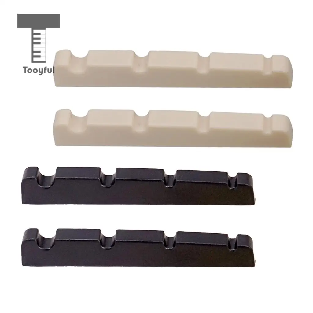 2 Pieces Slotted Nut for 4 String Electric Bass Replacements