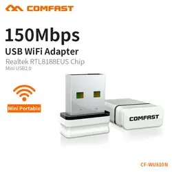 COMFAST Wifi адаптер 150 Мбит/с мини Wi-Fi Dongle Pci-e Соединительная плата локальной компьютерной сети 2,4 ГГц антенна Wi-Fi приемник мягкая функция Ap CF-WU810N