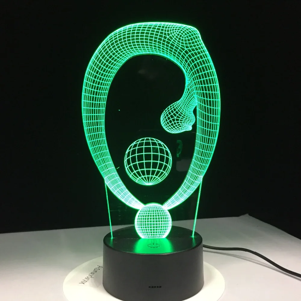 

Remote Yoga Ball 3D Lamp 7 Color Led Night for Kids Touch Led USB Table Lampara Lampe Baby Sleeping Nightlight Drop Ship