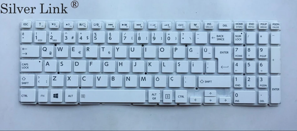 TR Турецкая клавиатура для Toshiba Satellite L50 B L55 L55DT S50 белая ноутбука