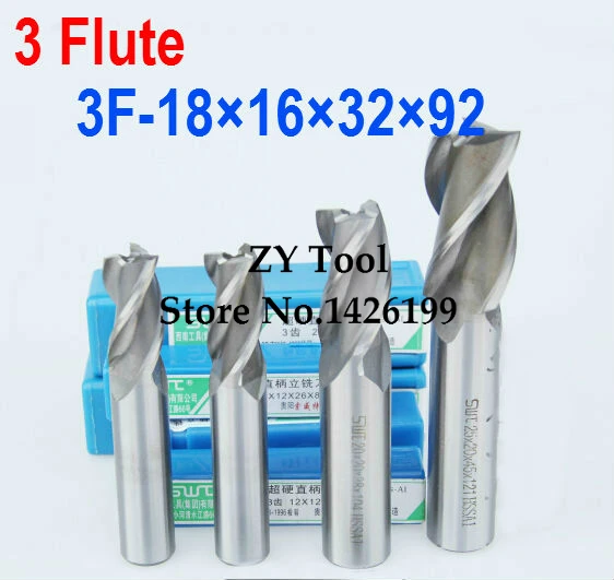 

5 pcs/set 18MM 3 Flute HSS & Aluminium End Mill Cutter CNC Bit Milling Machinery tools Cutting tools.Lathe Tool