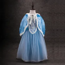 Новое платье для девочек платья принцессы Золушки для сна Рапунцель Авроры, детское праздничное платье Эльзы, костюм, одежда для детей от 4 до 10 лет