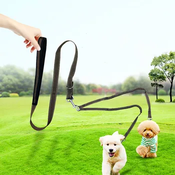 

Comfortable Foam hand dog Double leashes elasticity Elastic pet Double head rope belt Safe reflective Telescopic dog lead leash