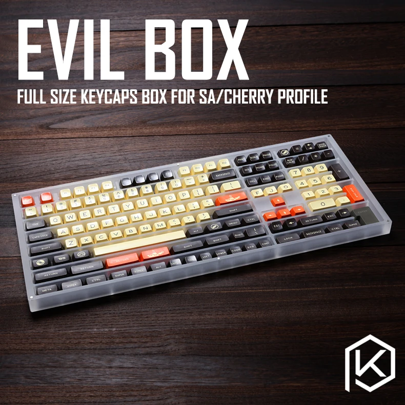 

[GB]Evil box full size keycaps box sa profile cherry profile cnc frosted acrylic with Magnetic cover