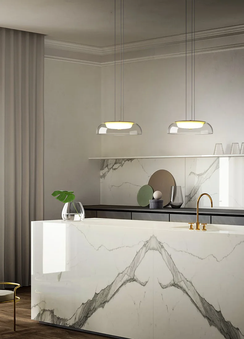 Современный дизайнерский стеклянный подвесной светильник для столовой, гостиной, кухни, подвесной светильник, простые подвесные светильники для дома, декоративные светильники