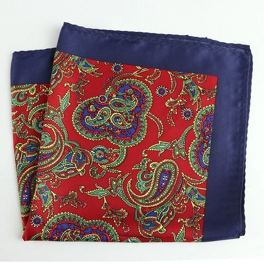 PH016 Pocket Square Портной Смит Роскошные 33X33 см большой платок Пейсли Цветочный горошек карманные квадраты из микрофибры трафаретной печати мужские носовые платки - Цвет: PH016 Pocket Square
