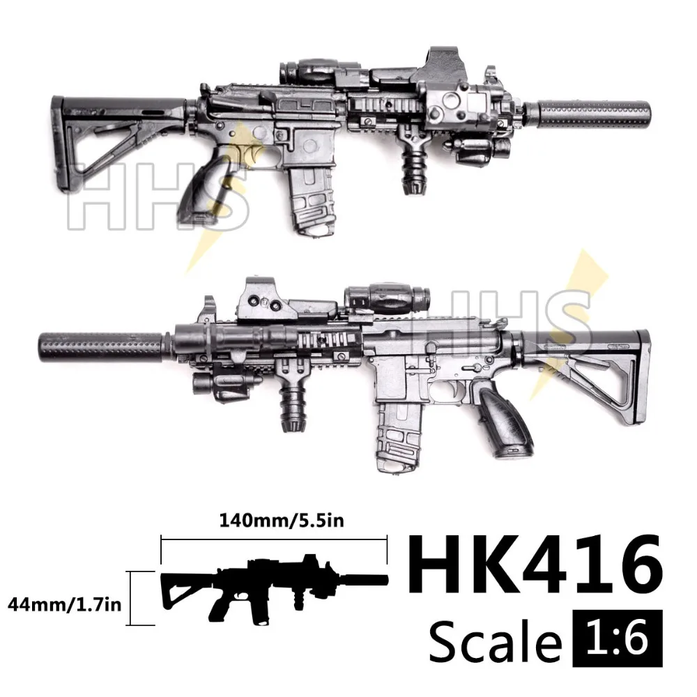 1:6 1/6 масштаб собрать фигурки винтовка HK416 модель пистолет 1/100 солдат части и