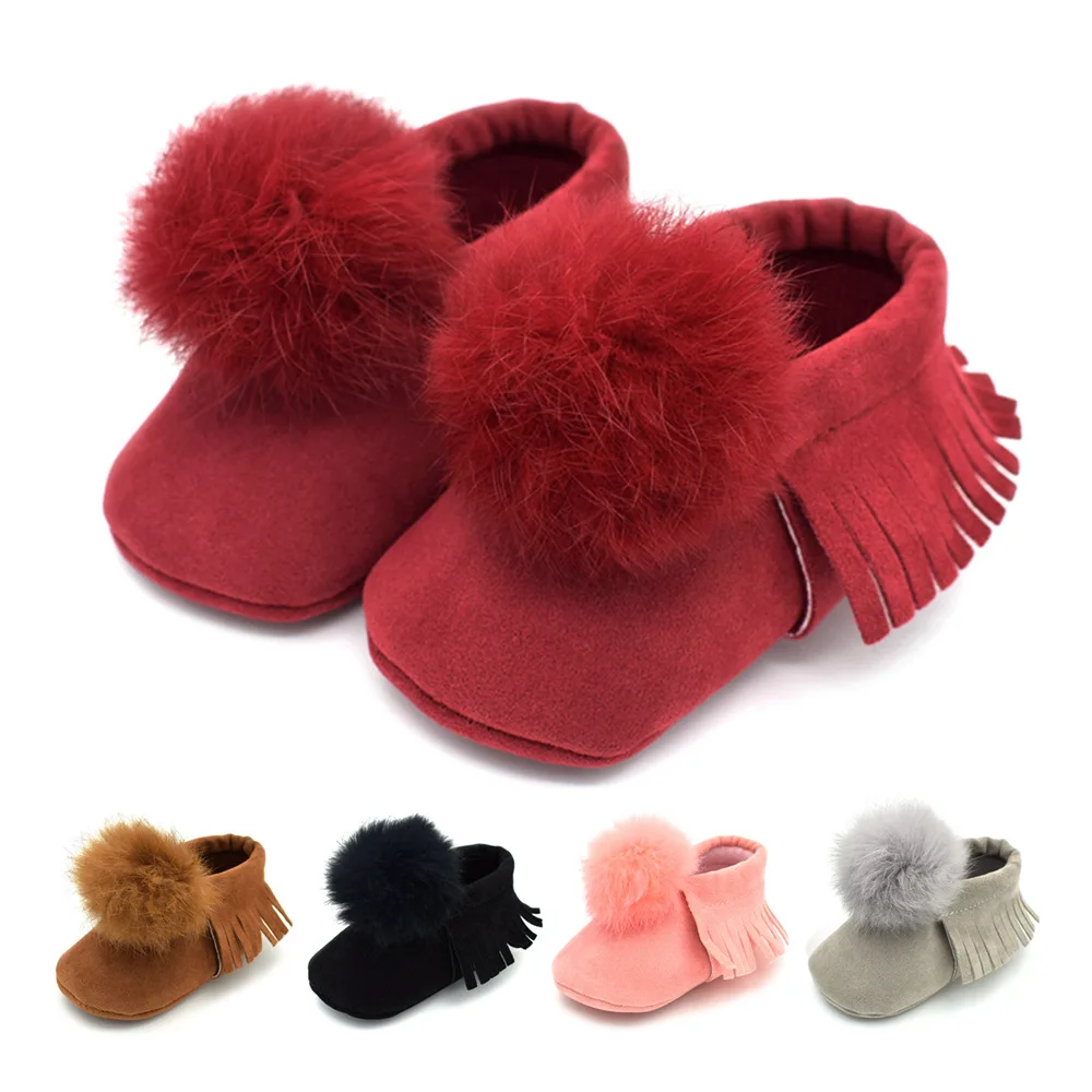Baby shoes winter baby girl shoes  hairball baby boy shoes  bebe toddler shoes