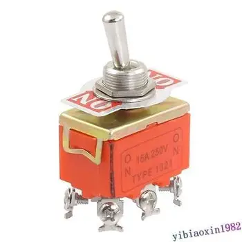 

10pcs AC 250V 15A ON/ON DPDT 6 Screw Terminlas 2 Position Toggle Switch