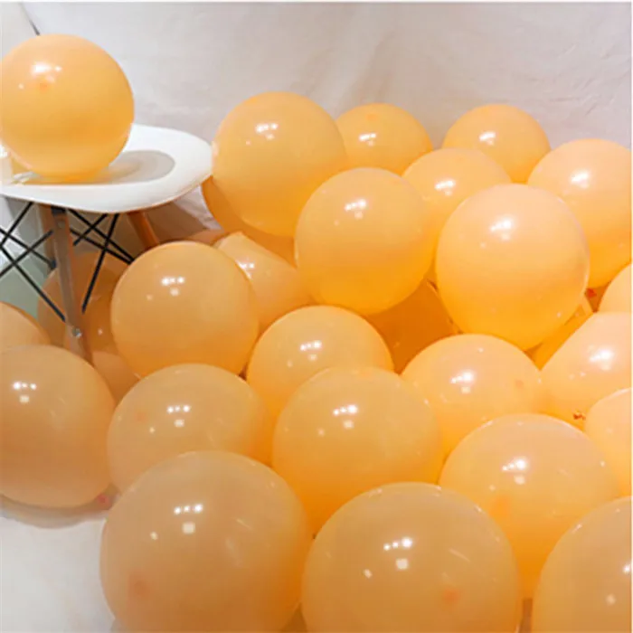 10 шт 10 дюймов 2,2 г макарон черные Большие латексные шары, гелий надувные воздушные шары для свадьбы, свадьбы, дня рождения, вечеринки - Цвет: 2.2g Maca D9 Orange