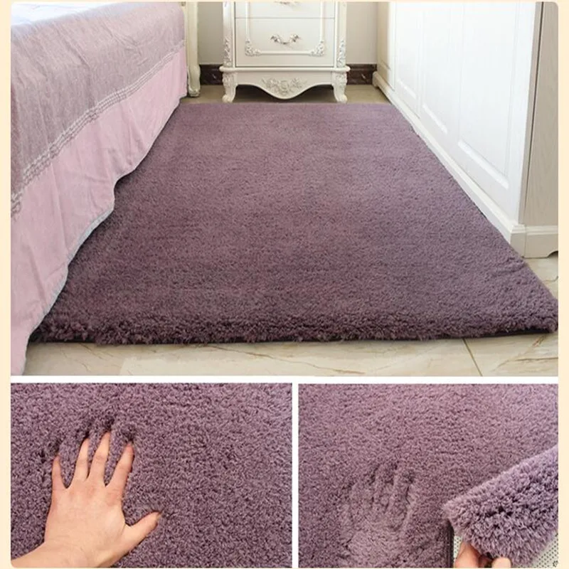Ковер для гостиной, однотонный ковер, пушистый мягкий домашний декор, белый плюшевый ковер для спальни, кухни, напольные коврики, белый ковер