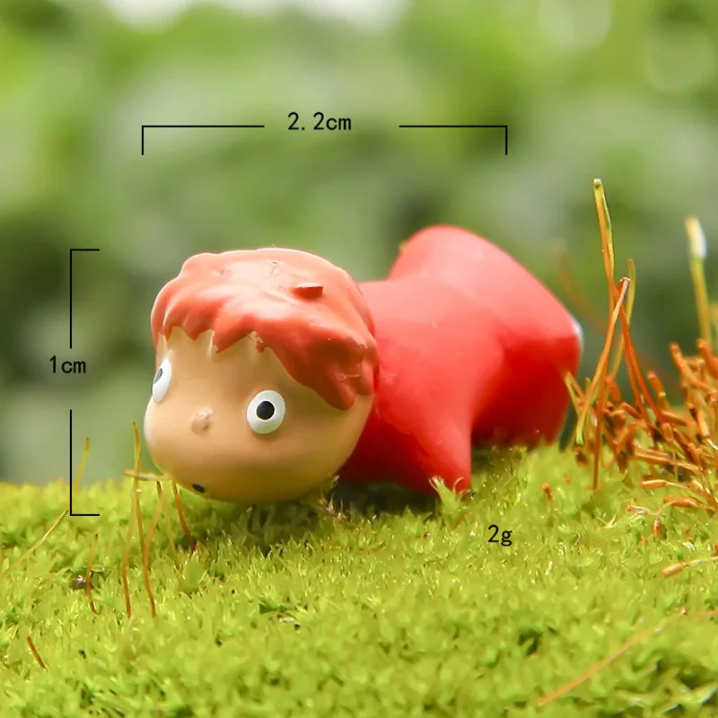 1 шт. Ponyo на DIY смолы аниме Клифф фигурка орнамент в виде фигур Коллекция Модель игрушки - Цвет: Style 2