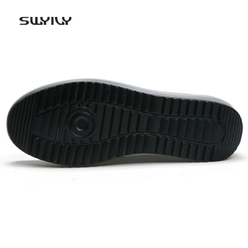 SWYIVY Women Toning Shoes Genuine Leather Thick-sole Breathable Swing Shoes Summer Hollow Big Size 42 Female Slimming