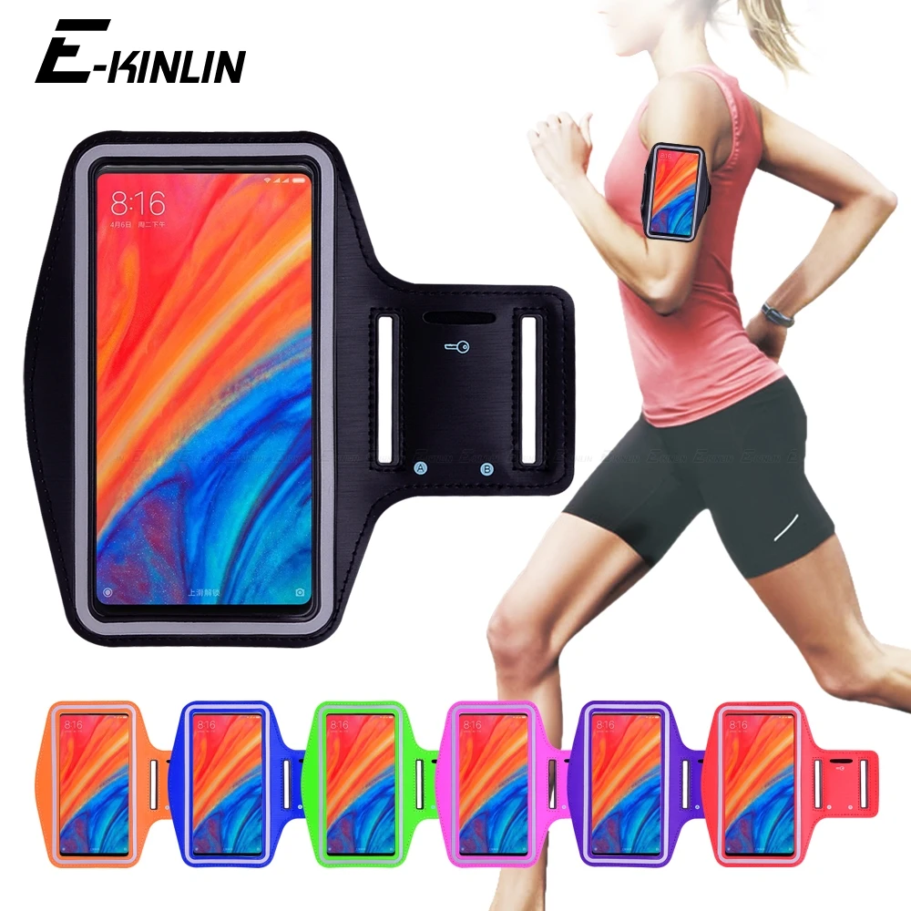 

Running Jogging Gym Sports Bag Cover Arm Band Phone Case For XiaoMi Mi Note Max Mix 2 2S 3 Evo 6X 6 8 Pro SE Play A1 A2 Lite