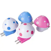 Светильник с датчиком управления, Ночной светильник в виде гриба для детей с европейской вилкой, датчик движения, светодиодный ночной Светильник для помещений, lampara