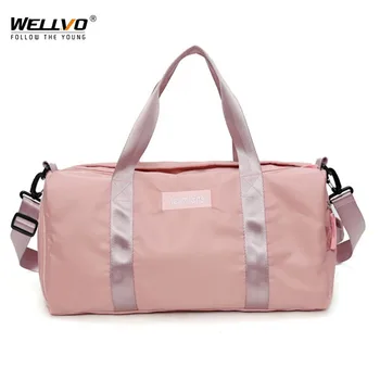 

Large Capacity Nylon Travel Bags Women Men's Casual Travel Duffle Bags Portable Trip Tote Crossbody with Shoes Pocket XA32ZC