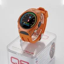 Original q8 sport smart watch herzfrequenz bluetooth 4,0 mp3 Smartwatch Für Android IOS Smartphone 260 mAh Batterie 1,2 zoll IPS LCD