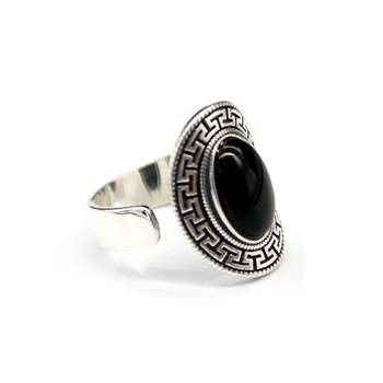 

Handcrafted 100% 925 Silver Bohemia Ring Lucky Symbol Ring Good Luck Ring Resizable