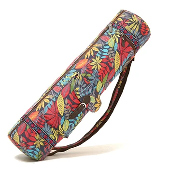 

Carrier Waterproof Casual Portable Case Pilates Practical Gym Shoulder Exercise Adjustable Strap Yoga Mat Bag Leaves Print