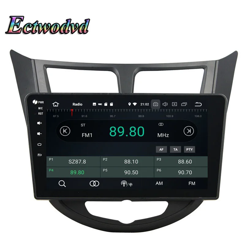 Clearance Ectwodvd Octa Core 4G RAM 64G ROM Android 9.0 Car Multimedia DVD Player GPS HeadUnit for Hyundai Verna,Accent,Solaris 2011-2012 6