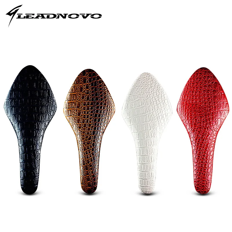 

Uniquely leather carbon saddle Matte cross grain Carbon Fiber Crocodile Bicycle Saddle Bike Seat dark blue/red/brown/white