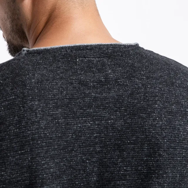 SIMWOOD 2018 Autumn Winter Sweater Men Plus Size Design Curl Hem Knitted Contrast 100% Cotton Pullovers High Quality 180324