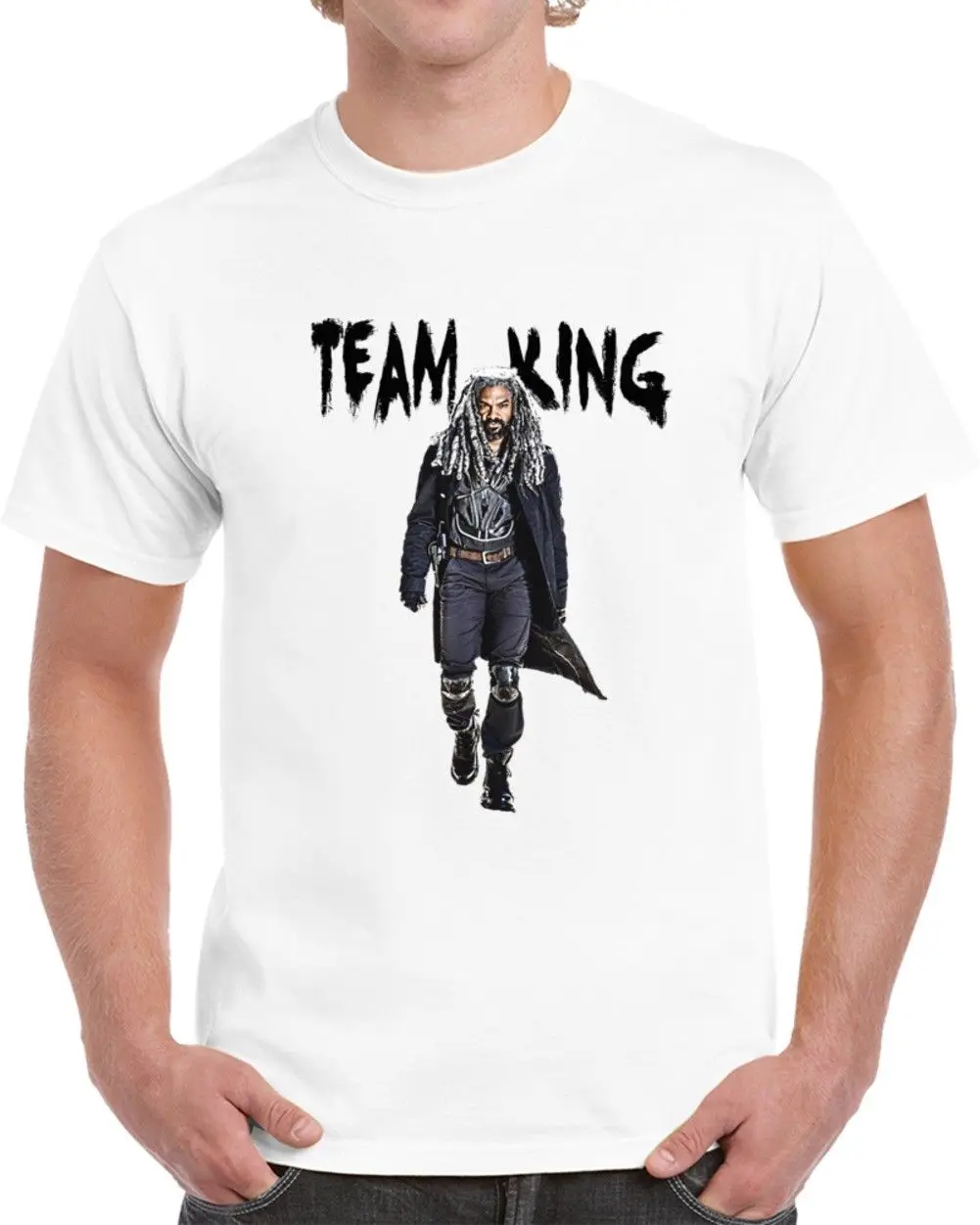 Команда King Ezekiel The Walking Dead Футболка Khary Пэйтон КУА Tv Зомби Новинка T Cool Повседневное