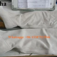 Высококачественные женские модные замшевые сапоги до колена на толстом каблуке высокие сапоги на молнии с квадратным каблуком реальные фотографии