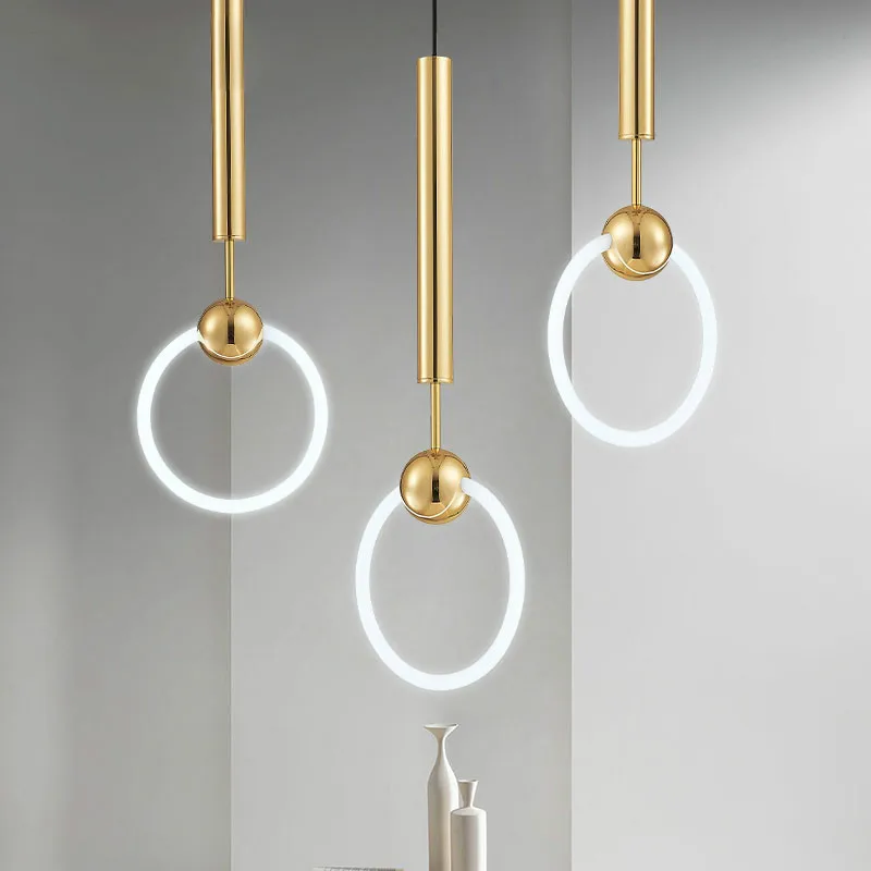 

Lee Broom Ring T6 Led Pendant Lights Lustre Gold Pendant Light For Living Room Bar Led Luminaria Suspend Lamp Lighting Fixtures