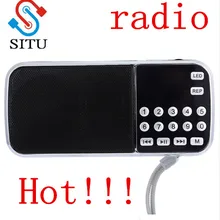 l-088 Портативный fm Радио Динамик цифровой стерео мини-музыкальный плеер с карты памяти USB AUX Вход звуковой ящик с фонариком