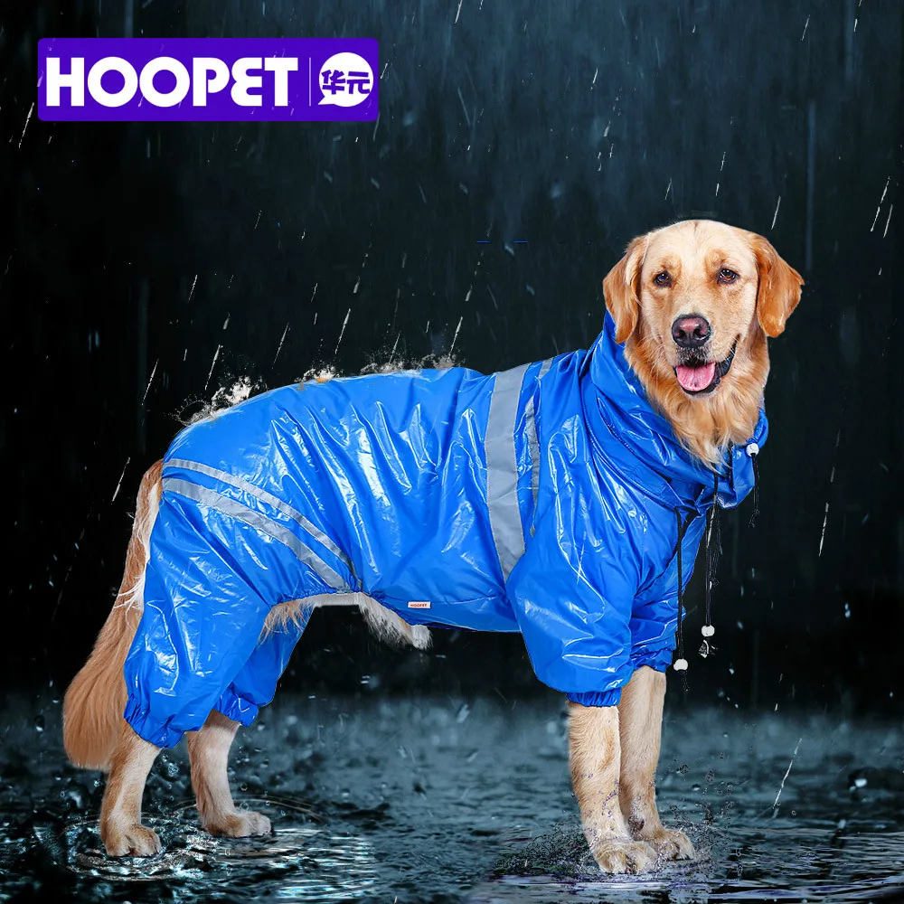 HOOPET Pet Large Dogs Raincoat Out Door walking Waterproof Detachable