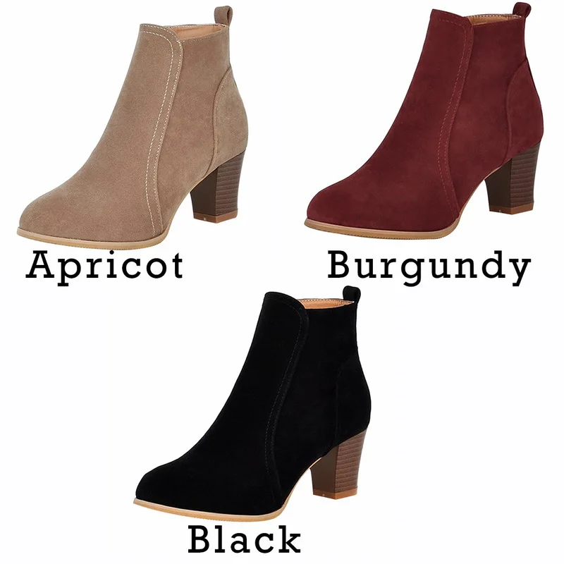 SHUJIN/; женские ботинки; ботильоны из флока; сезон весна-осень; женские ботинки; женские вечерние ботинки из эластичной ткани в западном стиле; большие размеры 35-42