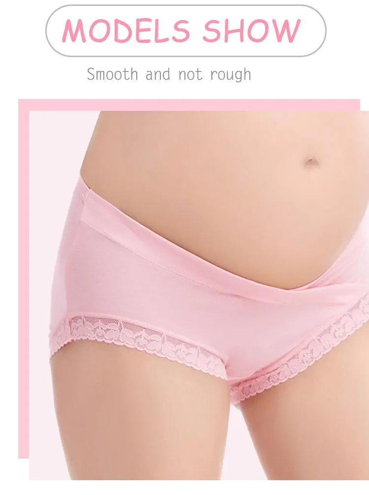 Sexy Lace Fashion Cozy Briefs Cotton Panties Women Bifurcation Stomach lift Pretty Briefs ow Waist Cute Women Underwear Pregnancy (4)