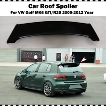 Волокно стекло задняя крыша споил для VW golf 6 2009-2012 MK6 GTI R20 FRP матовый черный Задний праймер крыло багажника(только подходит GTI& R20