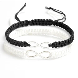 2pcs Infinity Handmade Bracelet Set Friendship Bracelet Set Infinity Love Couples Bracelet Set Infinity Jewelry