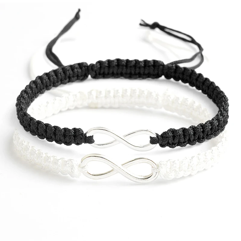 2pcs Infinity Handmade Bracelet Set Friendship Bracelet Set Infinity Love Couples Bracelet Set Infinity Jewelry