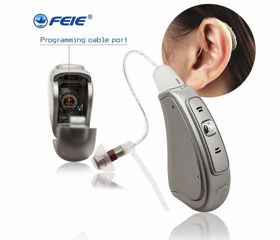 

Digital Hearing Aid Hear Amplifier Digital Programmable Aids MY-20 8 channels Tinnitus masking RIC Earphone deaf New Arrival2018