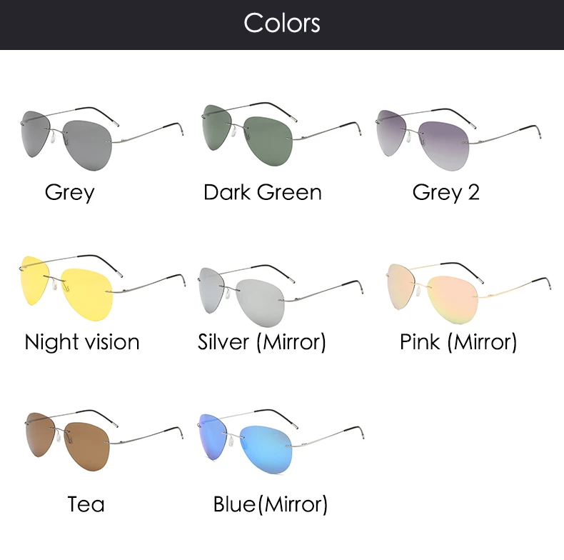 Поляризационные солнцезащитные очки без оправы, мужские авиационные ультра-светильник, титановые дужки, поляризационные очки для женщин, фирменный дизайн, Полароид, супер светильник