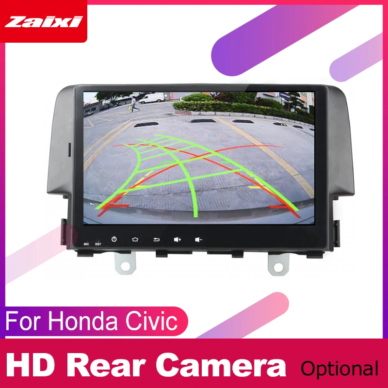 Best ZaiXi For Honda Civic 2016~2019 Car Android Multimedia System 2 DIN Auto Player GPS Navi Navigation Radio Audio WiFi 3