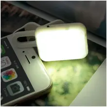 Portable Mini LED Flash Fill Selfie Light Lamp Outdoor Lighting For Phone Tablet white