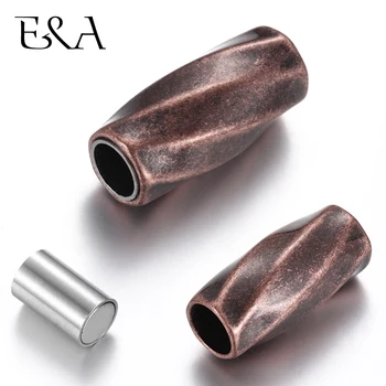 

Stainless Steel Magnetic Clasp Copper Color Screwy 8mm Leather Cord Clasps Bracelet Magnet Buckle DIY Jewelry Making Supplies
