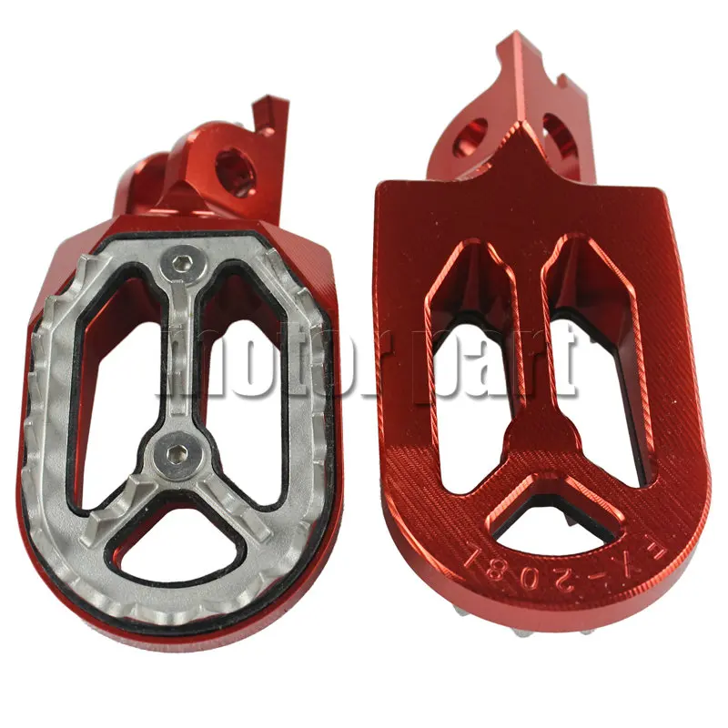 

Motorcycle Footpeg Foot Rests Footrest For Honda CRF 250X 450X 250R 450R 150R CR 125 Kawasaki KX 250F 450F Suzuki RM RMZ 250 Red