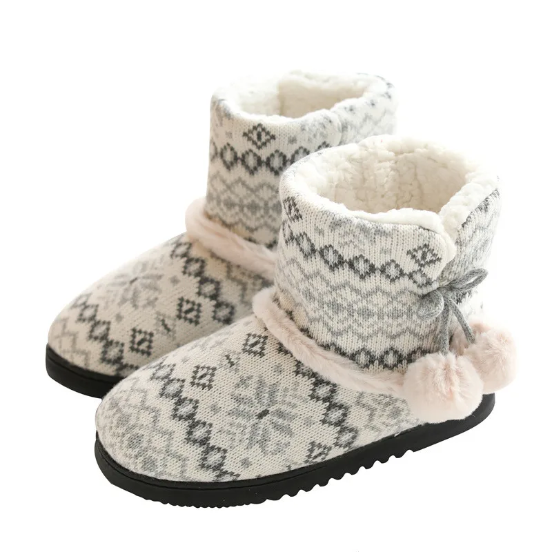 Skup Suihyung 2019 nowe zimowe ciepłe damskie buty wewnętrzne krótkie pluszowe trzewiki gruby kaszmir bawełny wyściełane buty Slip On kobieta Botas