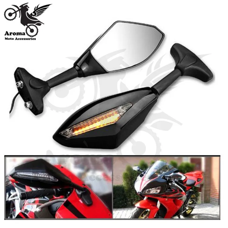 Aliexpress.com : Buy free shipping black motorcycle mirrors with turn